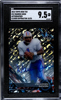 2015 Topps High Tek Warren Moon #15 Clouds Diffractor #15/25 AUTO SGC 9.5 POP 1 - Image 1 of 2