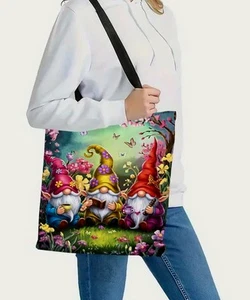 Tote-ally Gnome-tastic! Three Gnomes Tote Bag - ONLY ONE AVAILABLE - Picture 1 of 6