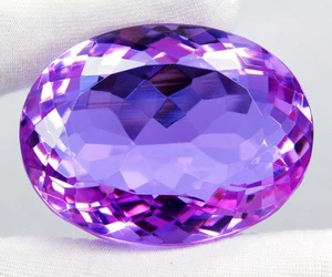 Certified Natural 120.85 Ct Brazilian Purple Oval Cut Topaz Loose Gemstone - Picture 1 of 7