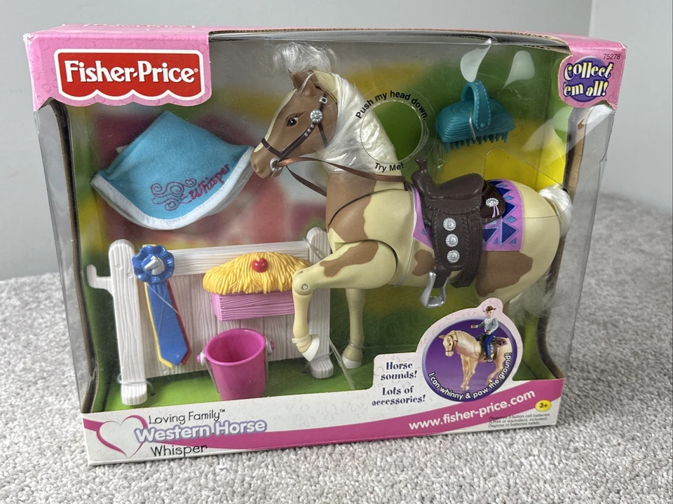 Fisher Loving Family Dollhouse Western Horse Whisper 75278 Palomino NRFB