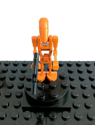 LEGO Star Wars Episode 2 - BATTLE DROID DARK ORANGE - sw0467, sets 75019 75077 - Photo 1/4