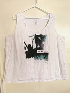 Torrid Damen Tank Top 4 Plus 4X weiß "Dream Free & Beautiful" USA ärmellos - Bild 1 von 4