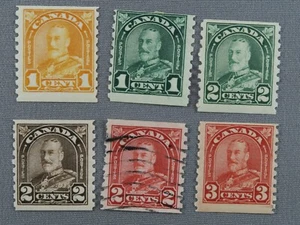 *Kengo* 1930 Canada stamp #178 to #183 KGV Arch/Leaf coil mint/used CV$60 @34 - Imagen 1 de 2