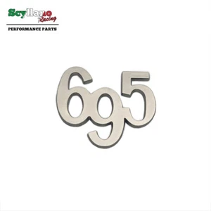 Silvery Color Zinc Alloy Metal Rear Trunk Badge Metal Emblem For Abarth 695 - Picture 1 of 6