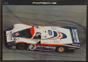 PÓSTER ORIGINAL DE FÁBRICA LE MANS 24 HORAS 1982 ROTHMANS PORSCHE 956 MASS SCHUPPAN - Imagen 1 de 6