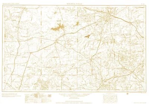 Mapa topográfico - Hoja de Wichita Falls Texas - USGS 1954 - 23 x 33,03 - Imagen 1 de 20