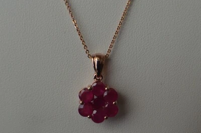 4.20ct Premium Niassa Ruby Pendant w/20" Chain 14K Rose Gold over Fine Silver - Image 1 of 4
