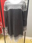 If It Were Me Sweater Woman's Size Large  Long Sweater Black White Top