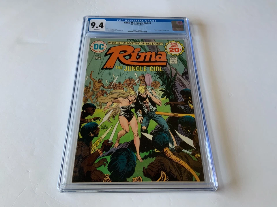 RIMA THE JUNGLE GIRL 3 CGC 9.4 WHITE PAGES SPACE VOYAGERS DC COMICS 1974 - Image 1 of 4