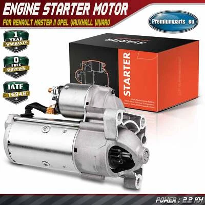 Starter Motor for Renault Master Trafic II Opel Vauxhall Vivaro Movano A Nissan - Image 1 of 4