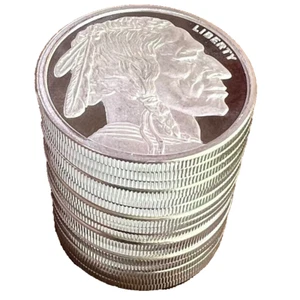 1/2 oz Buffalo 999 Fine Silver Round Fractional GSM BU - Picture 1 of 4