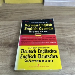1961 Langenscheidts German English Dictionary Vintage Paperback - Imagen 1 de 12