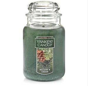 Yankee Candle Balsam & Cedar Scented Classic 22oz Large Jar Single Wick Candle - Picture 1 of 6