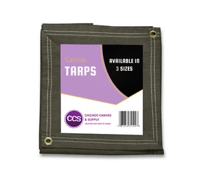 Lona de lona Chicago Canvas & Supply 18 oz (12 pies x 20 pies) - Imagen 1 de 5