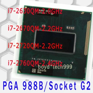 Intel Core i7-2630QM i7-2670QM i7-2720QM i7-2760QM Socket G2 6M CPU Processor - Picture 1 of 4