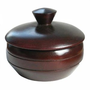 HOLZBOX Mangoholz D=14 cm Schmuckschatulle Aufbewahrungs Kästchen wood DEKORATIV - Bild 1 von 2