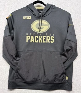 Nike On Field Green Bay Packers Salute To Service Hoodie FlagSweatshirt Mens 2XL - Picture 1 of 10