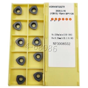 10 piezas WDMW06T320ZTR BP1125 torno insertos de carburo WDMW06 fresado herramienta indexable - Imagen 1 de 8