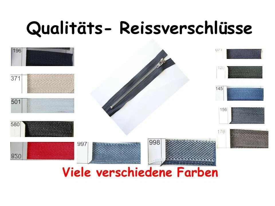 Qualitäts Hosen Rock Reißverschluss 18 cm metall  6 mm silber oder Goldener Schi - Bild 1 von 1