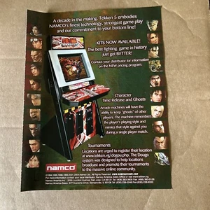 original ad 11- 8" Tekken 5 Kits Namco 2005 ARCADE VIDEO GAME FLYER - Picture 1 of 2
