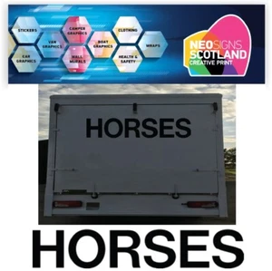 HORSES X 1 VINYL STICKER SIGN DECAL VAN VITO TRANSIT SPRINTER - Picture 1 of 2