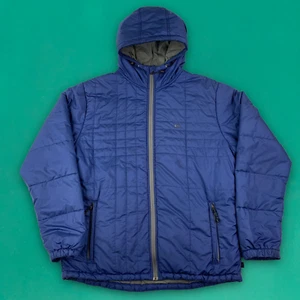 Quiksilver Mountain Division Puffer Hooded Hiking Snowboard Jacket Blue XL - Picture 1 of 6