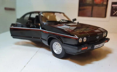 Ford Capri Black Mk3 1982 2.8i 1:24 Burago Detailed Scale Model Diecast Car BNIB - Image 1 of 4