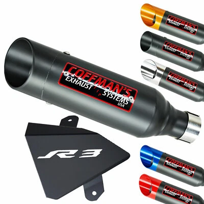 Yamaha YZF- R3 (2015-2024) Coffman Exhaust w/ Heat Shield - Image 1 of 4