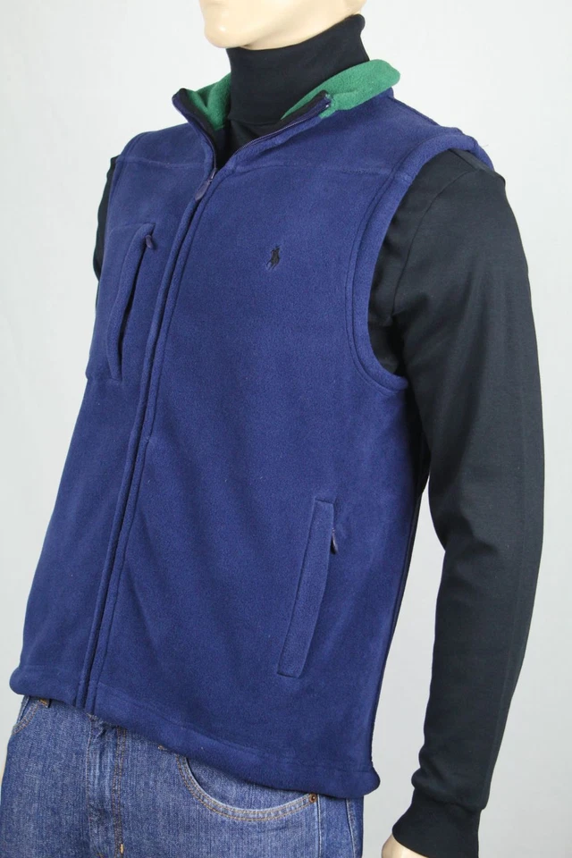 POLO Ralph Lauren Navy Blue Fleece Vest Navy Blue Pony NWT - Image 1 of 1