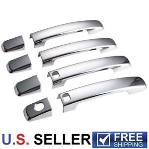 For 2007-2012 Nissan Altima Chrome Door Handle Covers With Smartkey Hole Cutout