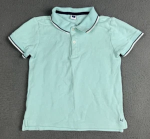 Janie Jack Boy Shirt Slub Polo Pique Short Mint Aqua Button Easter Dapper Logo 5 - Picture 1 of 9