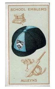 Tarjeta de emblemas escolares de cigarrillos Black Cat Alleyn's School #12 de 50 - Imagen 1 de 2