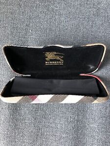 Burberry Luxury Nova Check Hard Shell Clamshell Glasses Case - Brown Black White