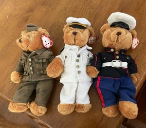 3 - 2006 Plushland Military Bears With Tags - Picture 1 of 5