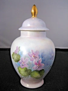 Tarro de jengibre / tarro de té vintage pintado a mano con tapa - Imagen 1 de 5