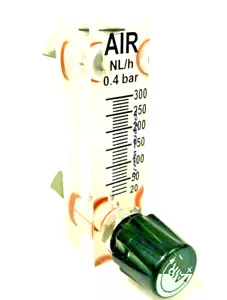 AIR Durchflussmesser Rotameter 20-300 NL/h 0,4 bar G1/8 Höhe 95 mm 25 mm Breite - Bild 1 von 4