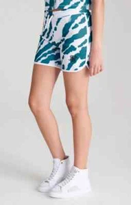 SikSilk Girls White / Teal Tie Dye Shorts 11-12 Years - Picture 1 of 5