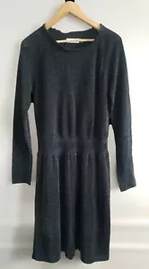 Tory Burch Black Mettalic Dress Women's Large Wool Blend Lightweight Event - Picture 1 of 12