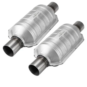 Pair 2" Inlet/Outlet Catalytic Converter Universal EPA Approved Weld-on - Picture 1 of 12