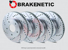FRONT+REAR BRAKENETIC Sport Drilled Slotted Brake Disc Rotors 30.44220.11