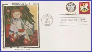 EE. UU. #1769 U/A COLORADO SEDA FDC Combo2 Niño de Navidad en caballo hobby - Imagen 1 de 1