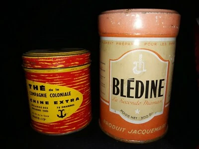 2 Anciennes Boites tôle-Lithographiée-Blédine Jacquemaire et thé de Chine - Photo 1/4