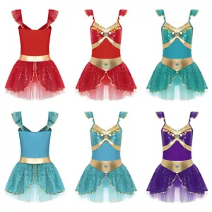 Damen Arabische Kostüm Prinzessin Kleid Metallisch Uniform Strasssteinen Rock - Bild 1 von 42
