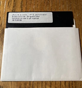 Vintage Software IBM PC / MS-DOS Action Planner Executive Organizer 5.25” Floppy - Picture 1 of 3