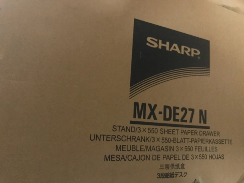 NEW Sharp MX-DE27 N  Stand 3 x 550- sheet Paper Drawers - Image 1 of 1