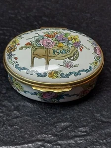 Halcyon Days Esmalte Caja Flores 1982 Un Año Para Recordar Bilston & Battersea #5 - Imagen 1 de 4