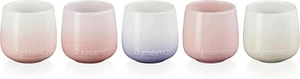 Le Creuset Sphere Pink Collection Tumbler Mug 250ml Set of 5 Stoneware NIB - Picture 1 of 5