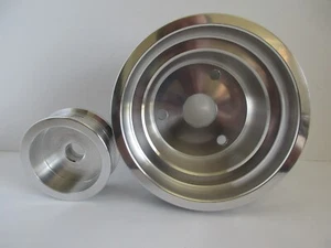 1994-1996 CHEVY TRUCK 454 7.4L POLISHED BILLET SERPENTINE PULLEY SET #8988 - Picture 1 of 16