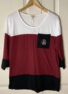 UG Apparel Florida State Seminoles Womens 3/4 Sleeve Shirt Sz M NWT - Picture 1 of 4