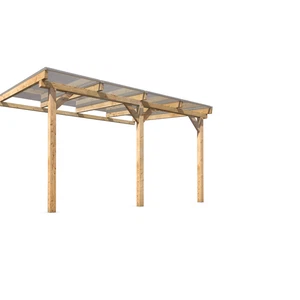Solid Wood Canopy Set Roof Polycarbonate Sheet Garden Patio 400x300cm Outdoor - Picture 1 of 1